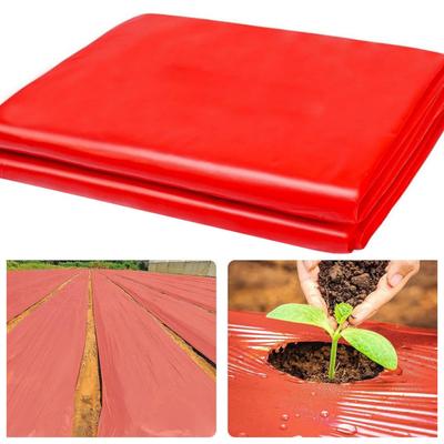 1,2 m x 7,6 m Rode Plastic Mulch Tuin Mulch Folie Rode Groei Folie Mulch Folie voor Groentevelden Aardbeien Tomaten Paprika's
