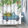 Summer Watermelon Truck Shower Curtain Tropical Palm Leaves Home Kitchen Bath Partition Waterproof Hanging Curtain With Hooks