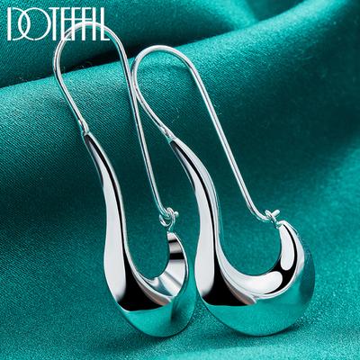 925 Sterling Silber Schöne geometrische Ohrringe modischer Hochzeitsschmuck