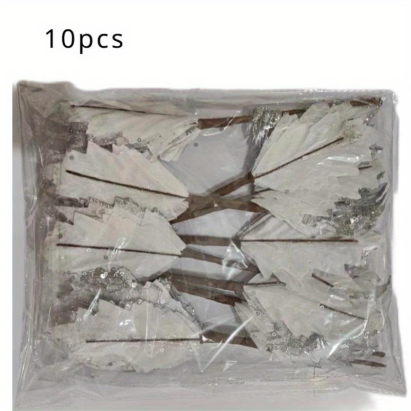 10 szt. Złota cekinowa poinsecja z czerwonymi jagodami. Idealne na choinkę, do wazonu i do dekoracji domu. Błyszczący świąteczny blask! 