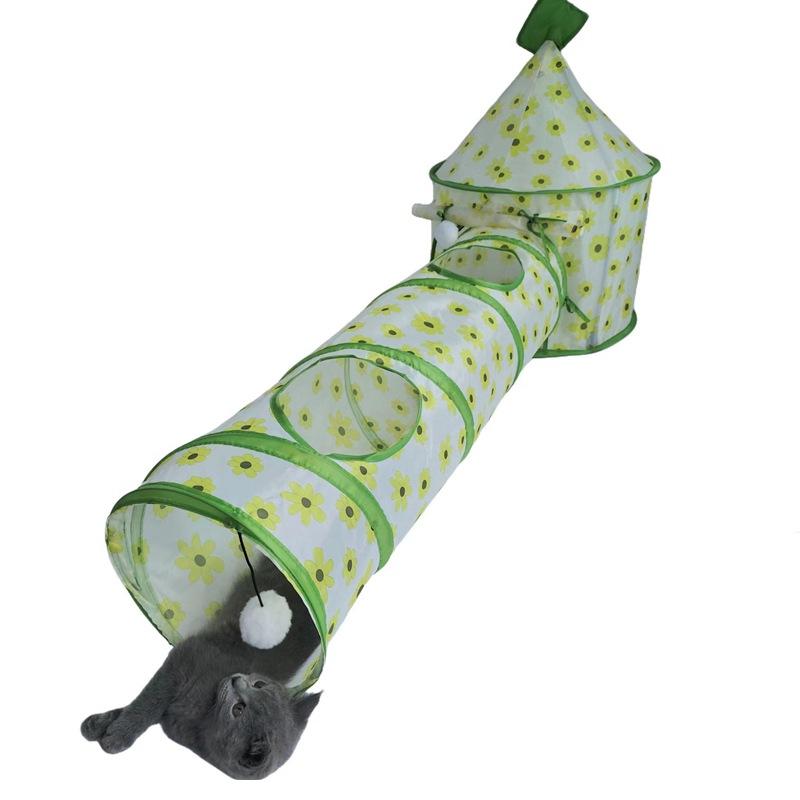 Custom Factory OEM Folding Cat Tunnel Light Weight Pet Play Tube For Pet Playhouse Indoor And Outdoor