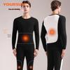 Men's Cashmere Silk Patch Thermal Underwear Set