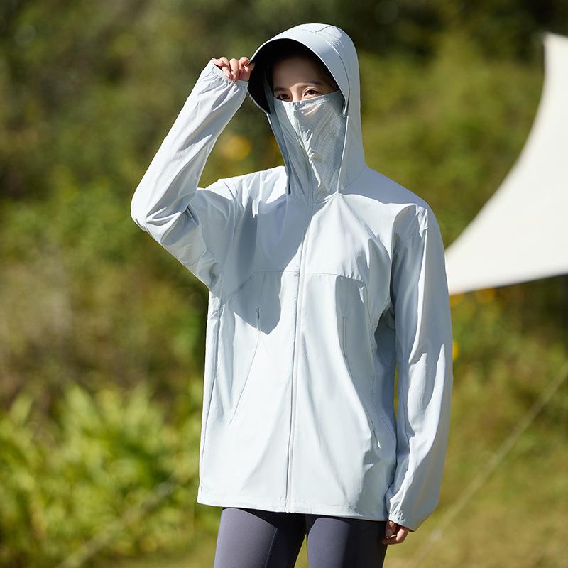 8118 Ice Silk UPF50+ Sun Protection Hoodie - Unisex Summer Outdoor Casual Wear