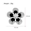 Vintage Flower Brooch For Women With Rhinestone Embellishments Fashion Accessory Gift Idea