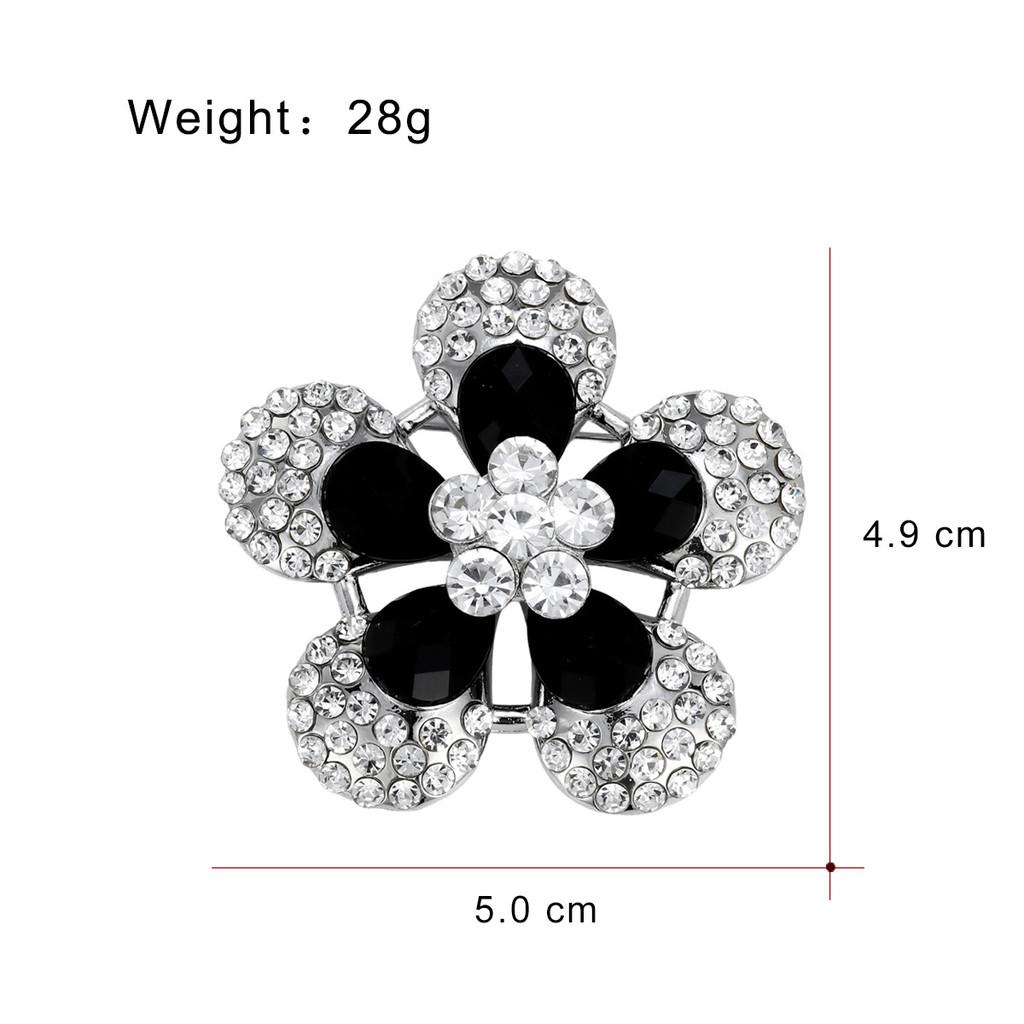 Vintage Flower Brooch For Women With Rhinestone Embellishments Fashion Accessory Gift Idea