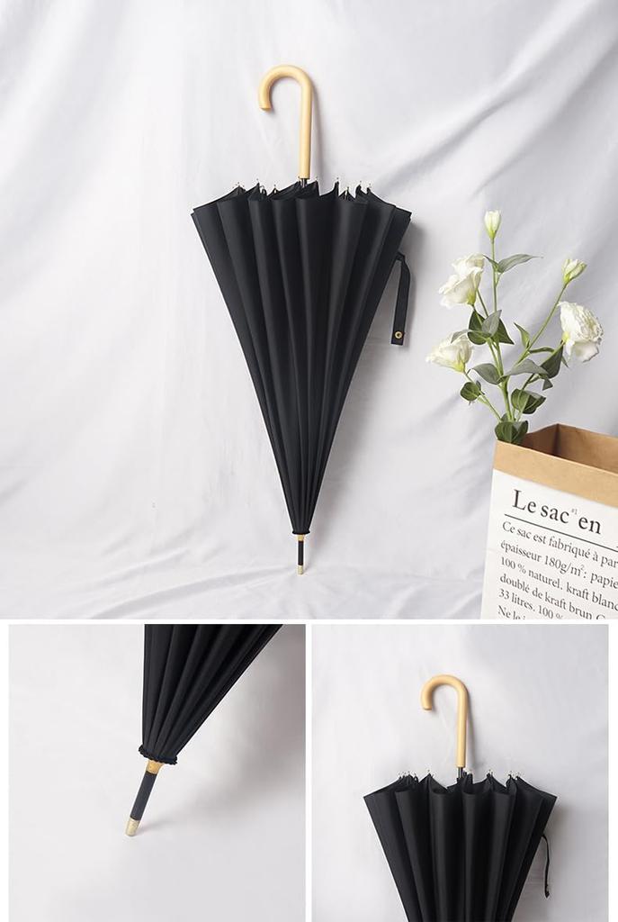 Lang perfekt für und und geeignet für Männer und Ideal für Regenzeiten und Langlebig, einfach, 16-Speichen-Schirm, springend, winddicht. Wasserabweisend,