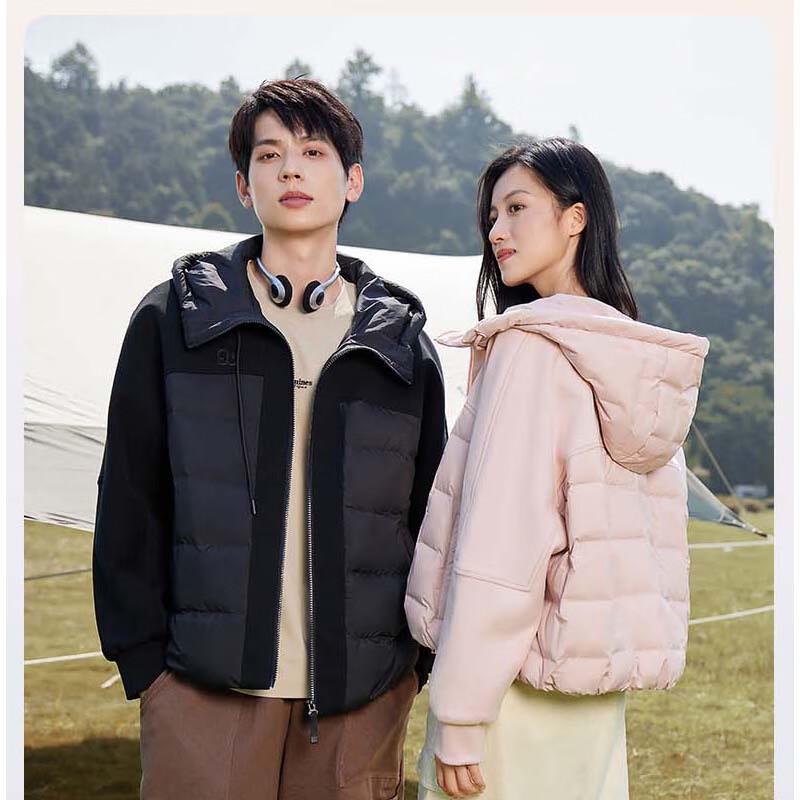 YAYA 2024 New Unisex Lightweight Short Hooded Down Jacket YE4A60382A6