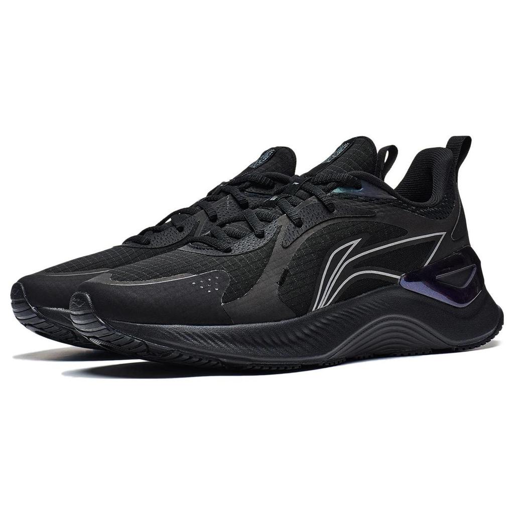 Li Ning Yue Ying Element Non-Slip Durable Low-Top Running Shoes Men sneakers Black Gray ARHT023-2