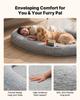 Human Dog Bed, 1740 X 1180 X 240 Mm Orthopedic Memory Foam Human Sized Dog Bed, Humans Pet Beds with Side Pocket, Handle & Zipper, Removable