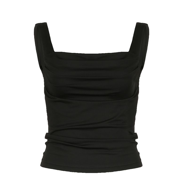 Street Top Casual And Versatile Slim Fit Bra Exposing Navel Short Top Solid Color Basic Braces Top Spring And Summer Women