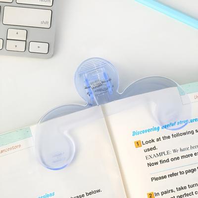 Şeffaf Kitap Klipsi Plastik Kitap Sayfası Tutucu Klipsler Çok Fonksiyonlu Ayraç Öğretmenler Öğrenciler Okuma Severler için Okuma Aksesuarları