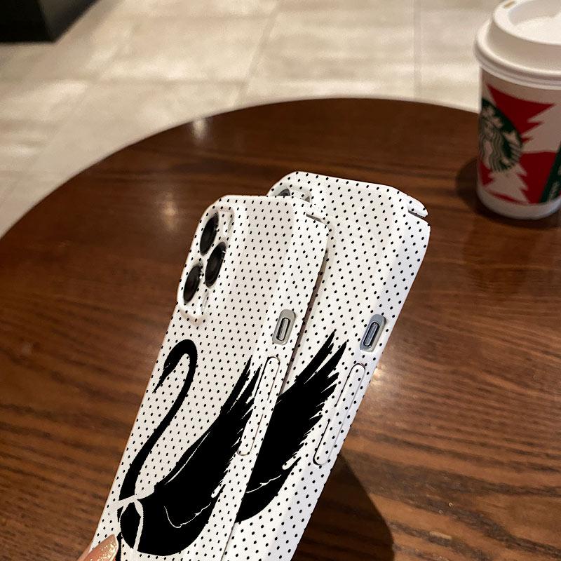 Luxury Clmj White Swan Dots Glossy Film Hard PC Phone Case for Google Pixel 7 7a 8 8a 9 9a Pro XL 5G