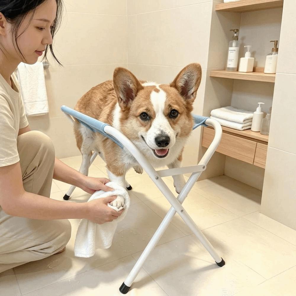 Mesh Dog Bathing Hammock Adjustable Dog Nail Trimming Holder Cat Bath Rack  Pet Grooming
