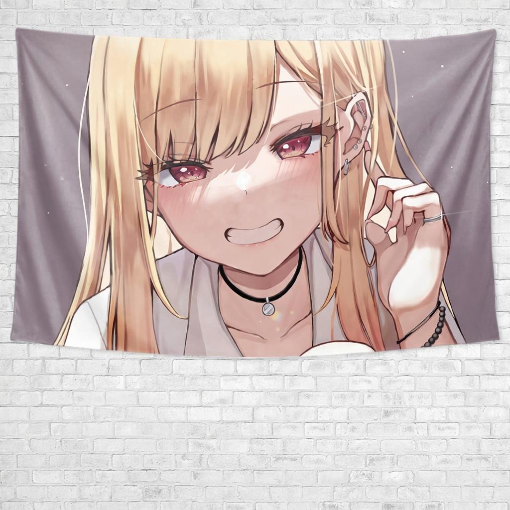 Japanese Anime Cosplay Girl Tapestry Cartoon Art Wall Hanging for Bedroom Living Room Dorm Office Decor 74x94cm(29x37in)
