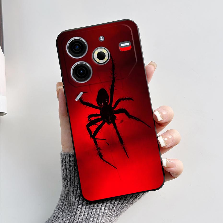 6.78" For Tecno Pova 6 Neo Case Pova6 Neo Back Cover Stylish Pattern Black Silicone Soft Phone Cases For Tecno Pova 6 Neo Fundas