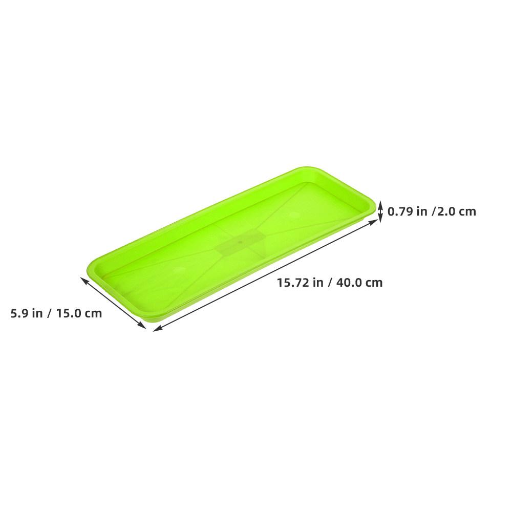 5Pcs Plastic Plant Tray Rectangular Light Brown Shallow Drip Tray for Flowerpot Water Catcher Window Sill Planter Saucer