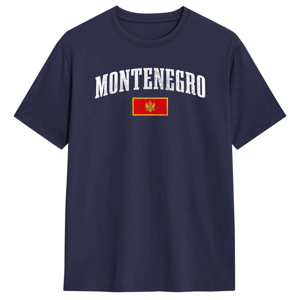 Harajuku T Shirt Beach Montenegro Flag Hippie Tshirts 100 Cotton Tee Shirt For Unisexs Y2k Funny Short Sleeve Tops