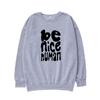 BE NICE HUNAN Retro Round Neck Casual Hoodie