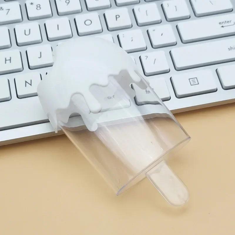 12pcs Creative Cute Plastic Ice Cream Candy Boxes for Wedding Baby Shower Children Birthday Party Candy Container Sweets Case 11x5cm