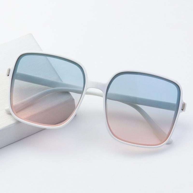 Square Sunglasses Women'S Sunglasses Gradual Change Color Glasses Women'S Uv Protection Large Frame Thin Glasses Frame
