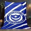 1pz Coperta Morbida in Flanella Stampata Portsmouth F.C. per Camera da Letto Adulto Soggiorno Divano Campeggio Viaggio Regali per Fan Regali di Natale