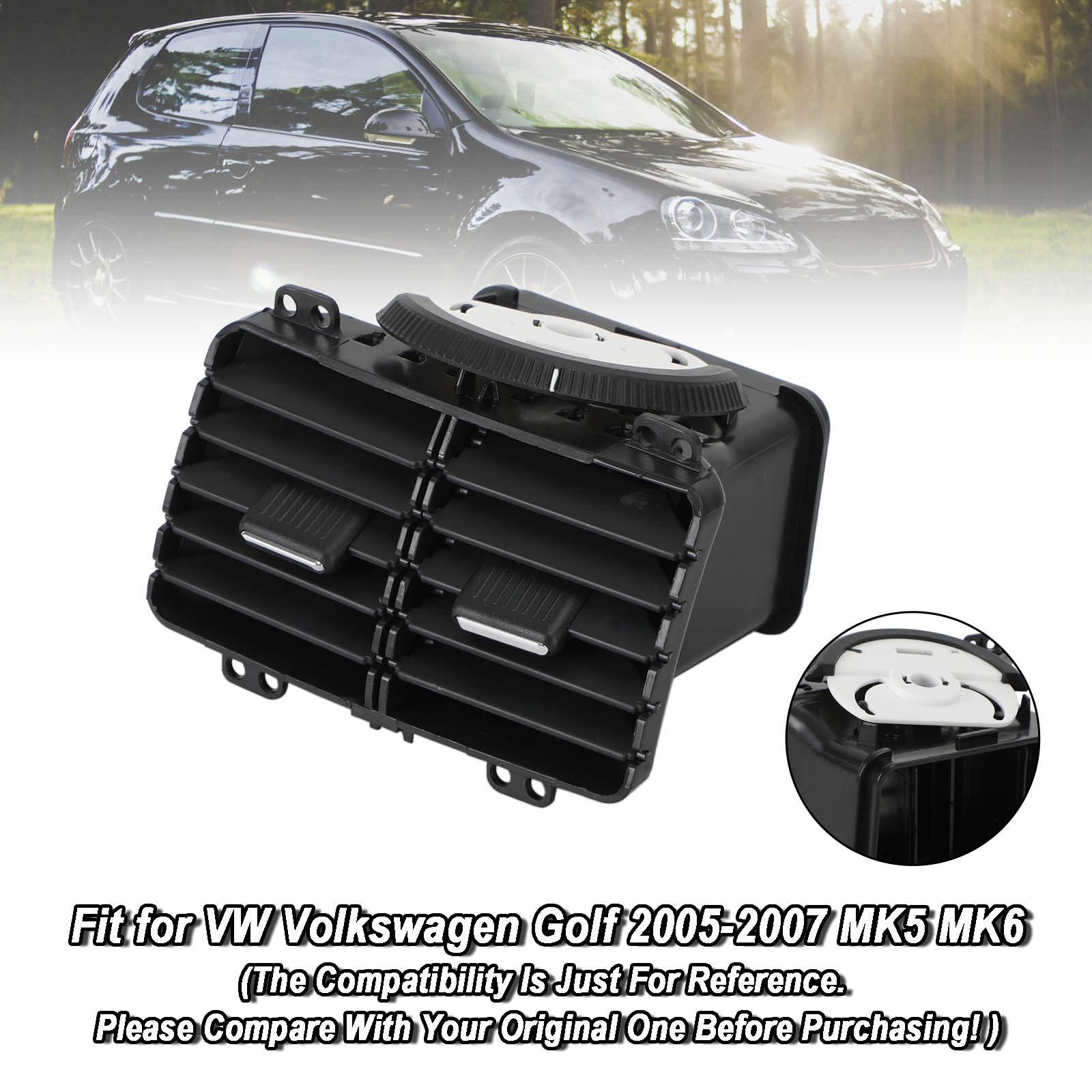 

Rear Air A/C Outlet Vent Assembly 1KD819203 For VW Golf GTI MK5 MK6