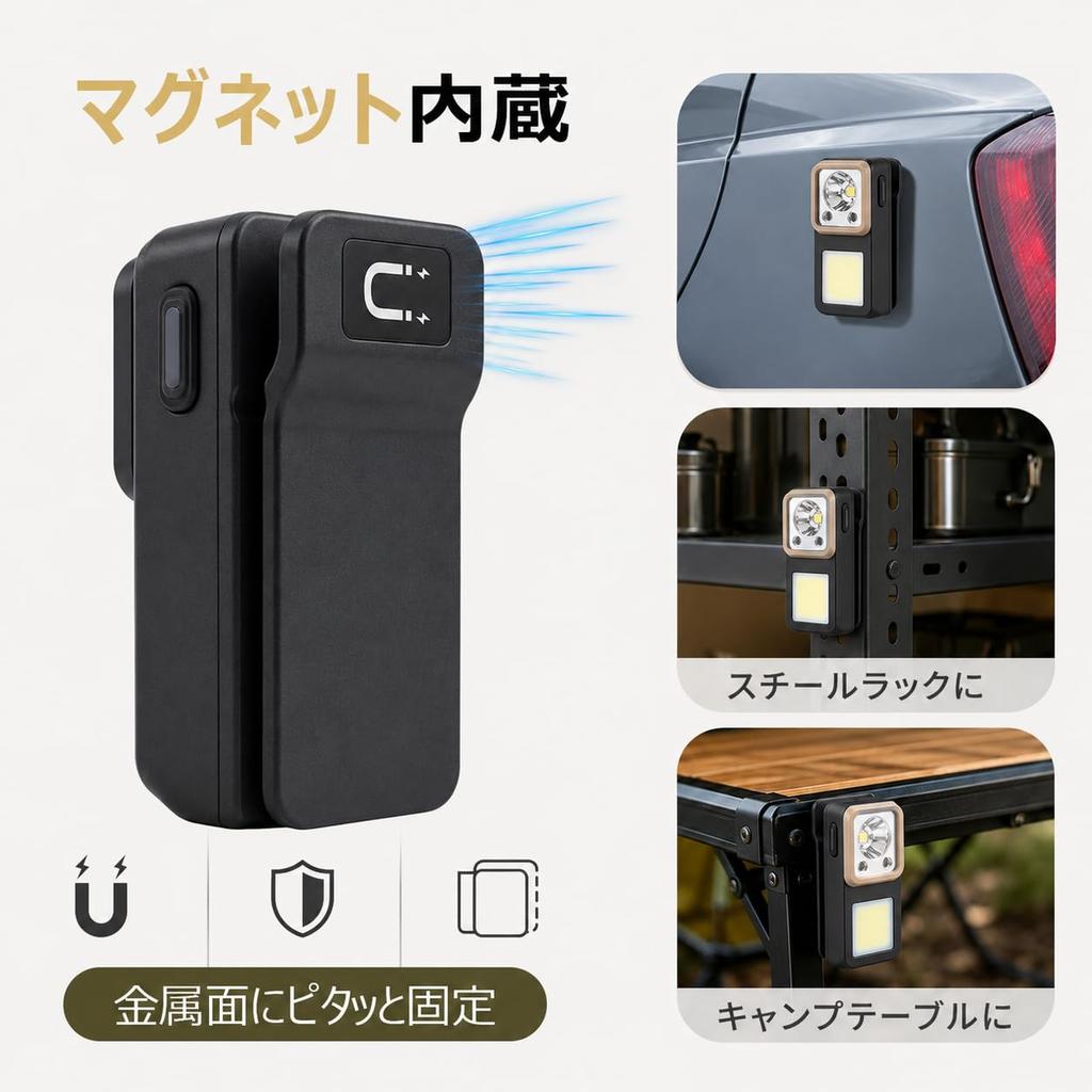 Running Light, Rechargeable LED Clip Light, 31g Ultra Light Flashlight,