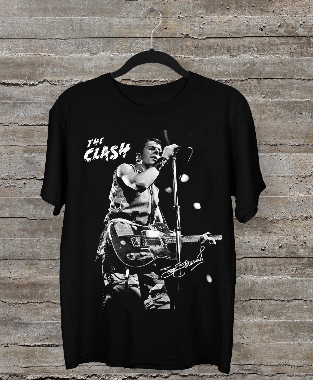 NEW Joe Strummer The Clash Signature Black Size S-5XL Gift Fan Shirt M