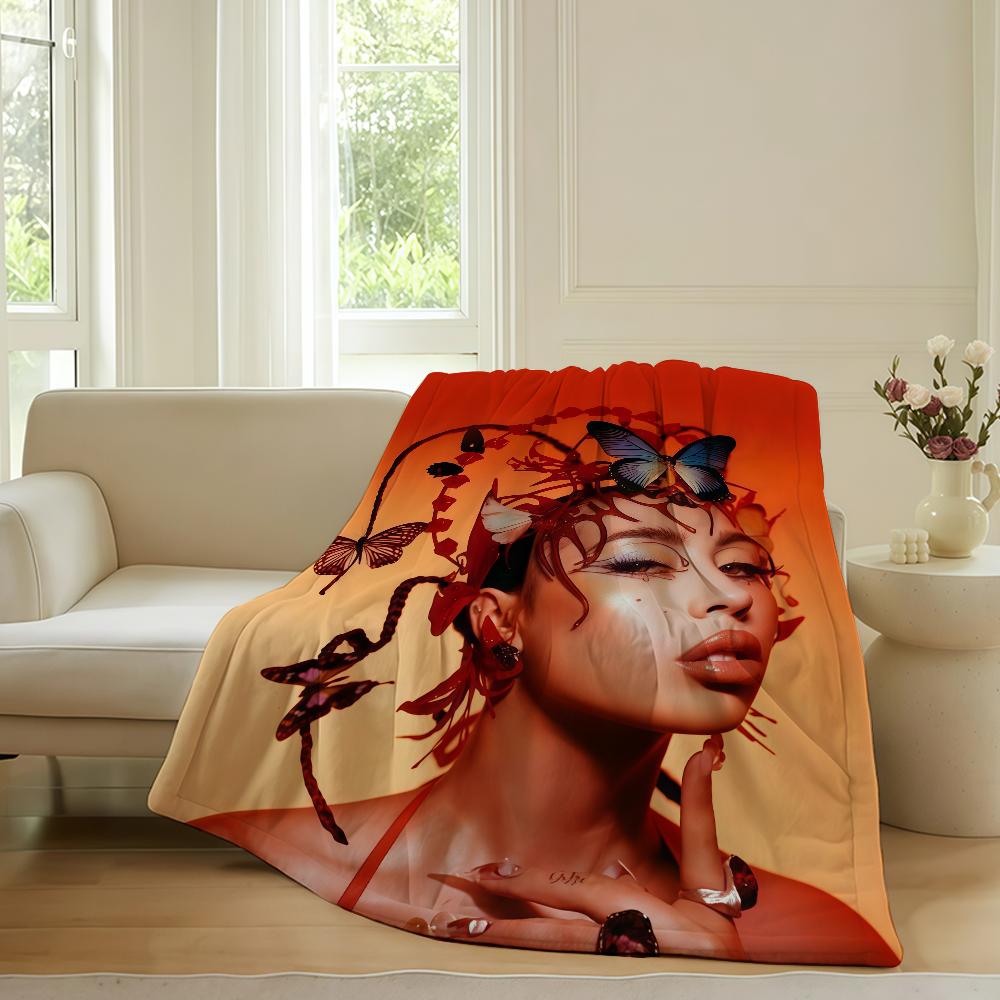 American singer Kali Uchis Blanket For Sofa Office Bed Plane Travel Sleep Read Relax Camping Soft And Warm