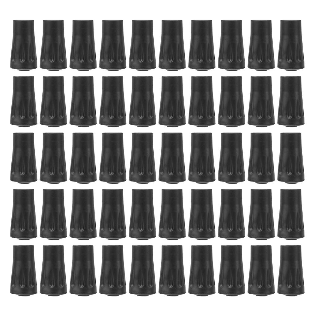 50Pcs Plastic Trekking Walking Poles Tips Protector Replacement for Outdoor Hiking Climbing