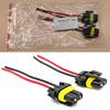 Wire Pigtail S Female H11 Two Harness Head Light Low Beam Socket Connector Plug