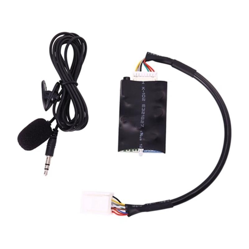 Car Radio Bluetooth-compatible Auxiliary Cable Microphone Plastic Adapter Cable Wireless Music Transmitter Cable Plastic
