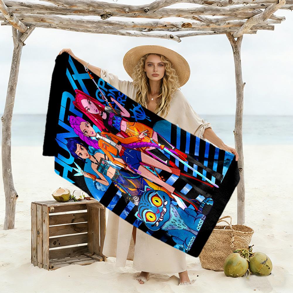 Huntrix Valeria Adventure Beach Towel Quick-Dry Soft Microfiber Comfortable Lightweight