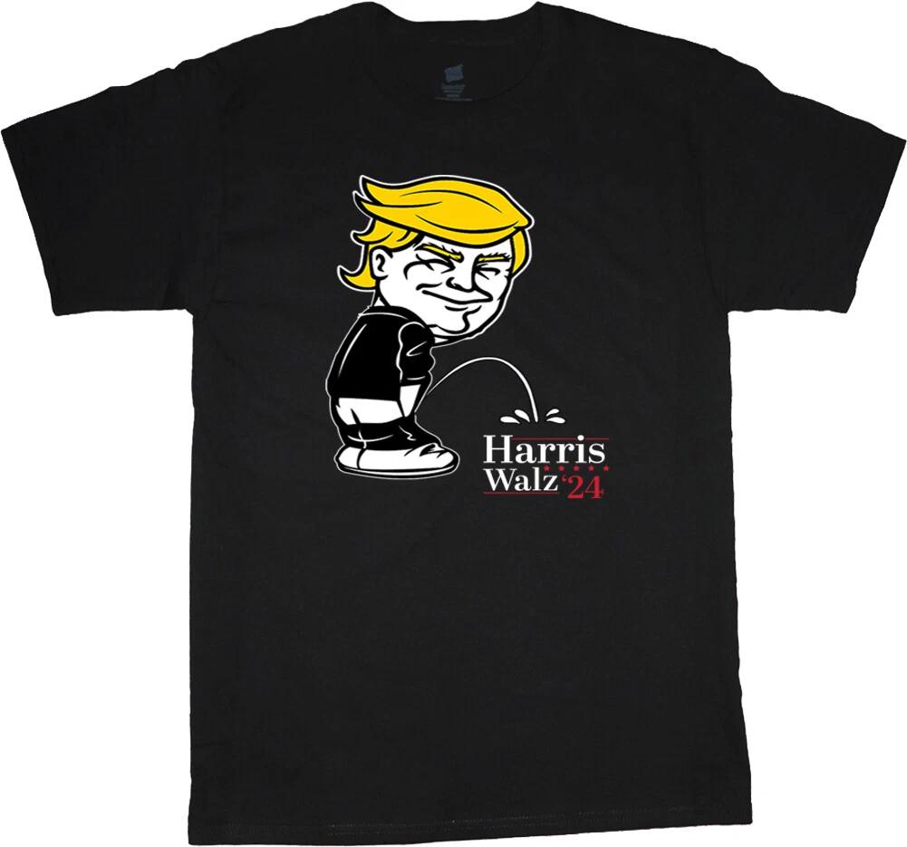 Trump 2024 T-shirt Anti-Harris-Walz Funny Rude Offensive Anti-Liberal Tee Shirt XXXL