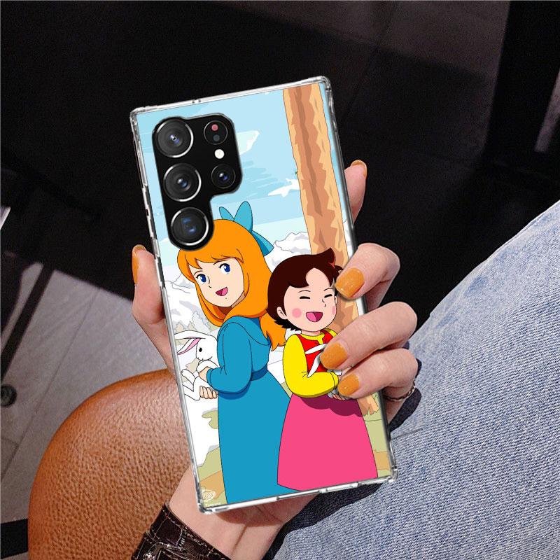 Heidi Cute Cartoon Phnoe Case for Samsung Galaxy S26 S25 Edge S23 S24 Ultra S22 Plus S21 S20 FE Unique Cover Soft Coque Galaxy S