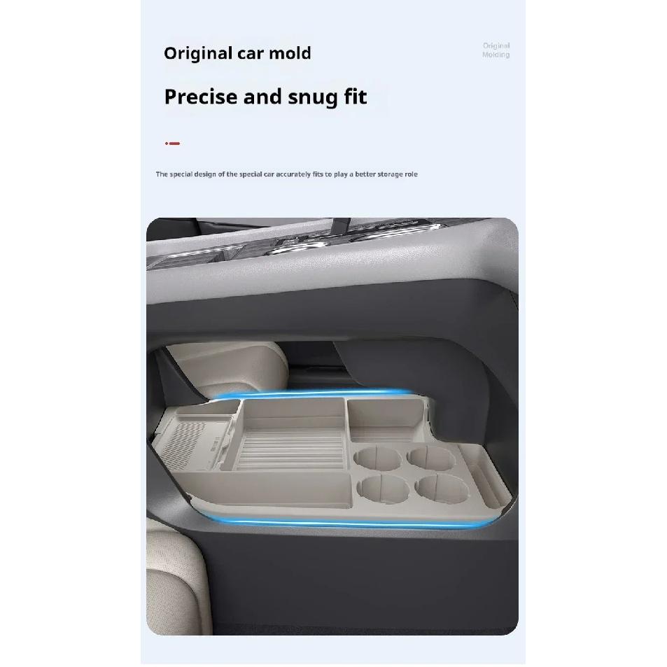 For SiENNA Silicone Storage Box Center Console under Layer Modification Special Car Interior Accessories Organizer