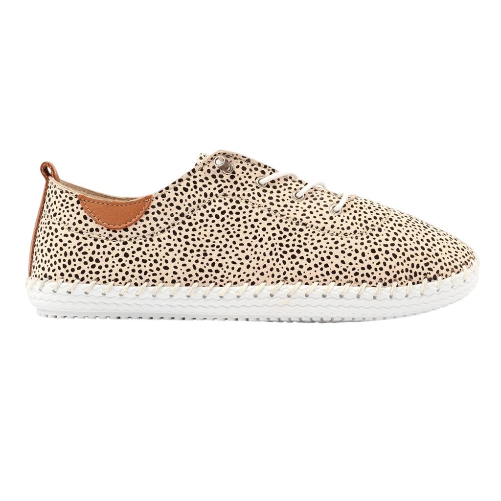 Lunar Damen St Ives Animal Print Leder Weiche Sneaker