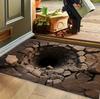 1pc Realistic 3D Stone Wall and Ladder Doormat Mat Flannel Material Suitable for Bathroom Bedroom Living Room Entryway Mats