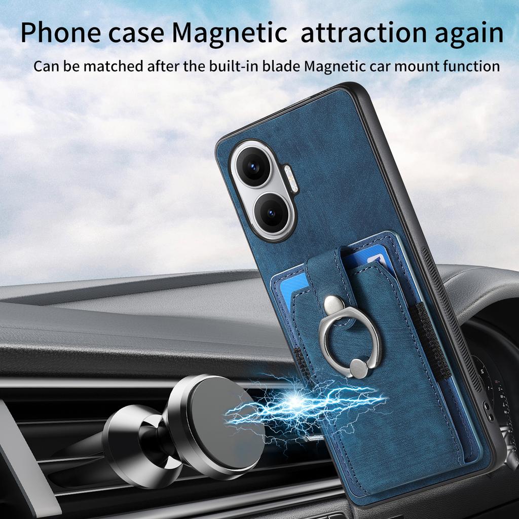 For Xiaomi Redmi Turbo 4 Pro 5G Phone Case Leather Back Cover with Card Slots Kickstand