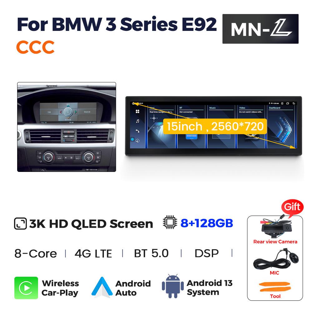 15" BMW 3 Series E90-E92 CIC/CCC Navigation Retrofit Screen
