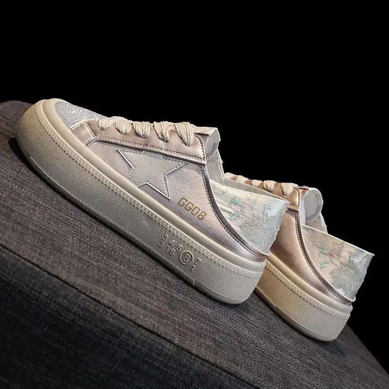 Ecoleather Chunky Transparent Sneakers Woman Casual Women's Shoes 34 Luxury Woman Sports Krasovka Fat 2025g Athlete