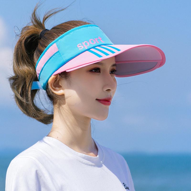Sun hat women's summer sun protection UV protection face cover big edge hat cycling empty top sun hat travel beach