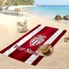 מגבת חוף מודפסת אישית של מונקו FC לוגו כדורגל תמיכה שם מותאם אישית טקסט מגבת סופגת לספורט נסיעות מתנה מיוחדת
