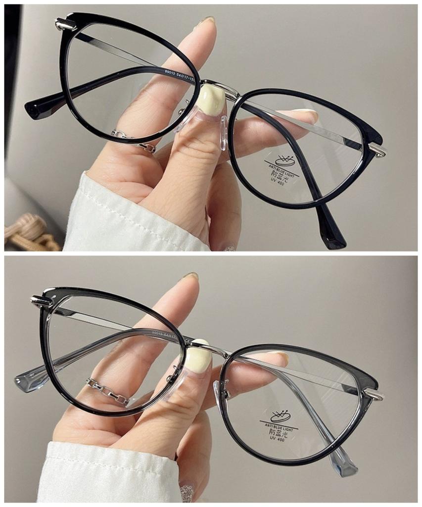 Anti Radiation Cat Eye Glasses for Women Men Aesthetic Glasses Replaceable Lens Eyeglasses Frames Retro Eyeglasses