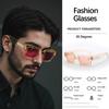 Light Luxury Golden Sunglasses Men Square Frame Classic Color Matching Minimalist Commuting Style Glasses