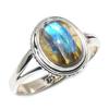 Natural Labradorite Gemstone Handmade 925 Solid Sterling Silver Ring S.8.5 a5P30