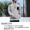 ZAIDEA Knit Long Sleeve Men's Sweater, Pullover, Half-Zip, Casual, Fall/Winter Top, (JP, Alphabet, M, Brown)