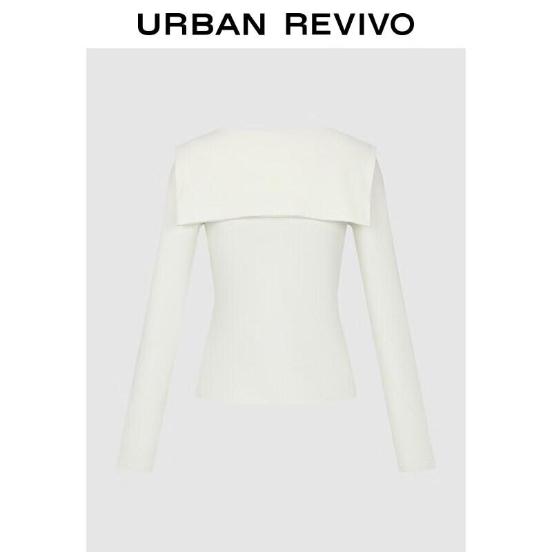 UR Women's Autumn Shawl Tie V-Neck Long Sleeve T-Shirt