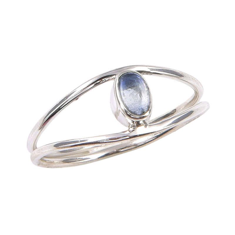 Natural Kyanite Gemstone Handmade 925 Sterling Silver Jewelry Ring Size 7.5 Y3K59
