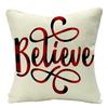 Christmas Plaid Linen Pillowcase Festive Home Decoration Gift Sofa Pillow Cushion Cover